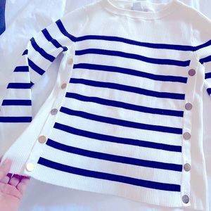H&M Striped Black/white Nautical sweater in size small